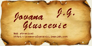 Jovana Gluščević vizit kartica